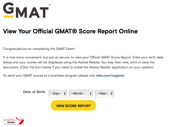 GMAT Official Score Report